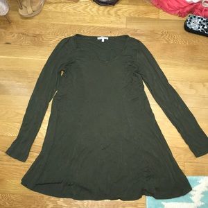 Green skater girl dress